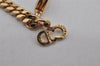 Authentic Christian Dior Gold Tone Chain Pendant Necklace CD 0648K