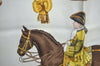 Authentic HERMES Carre 90 Scarf "REPRISE" Silk Yellow 0650J