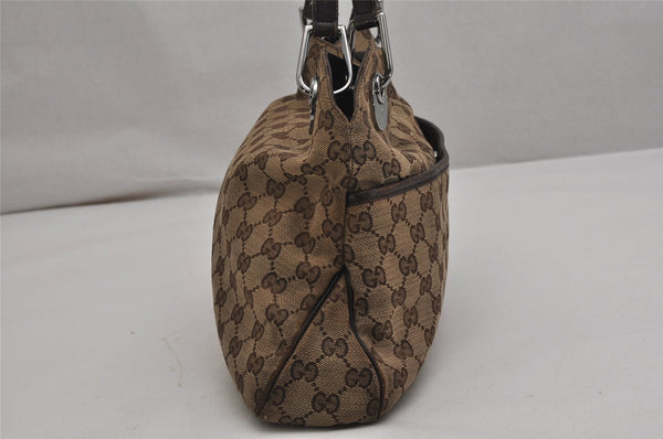Authentic GUCCI Eclipse Shoulder Tote Bag GG Canvas Leather 121023 Brown 0650K