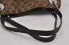 Authentic GUCCI Eclipse Shoulder Tote Bag GG Canvas Leather 121023 Brown 0650K