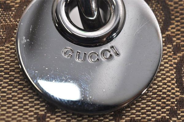 Authentic GUCCI Eclipse Shoulder Tote Bag GG Canvas Leather 121023 Brown 0650K