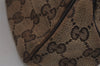Authentic GUCCI Eclipse Shoulder Tote Bag GG Canvas Leather 121023 Brown 0650K