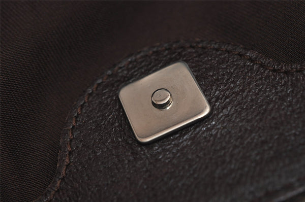 Authentic GUCCI Eclipse Shoulder Tote Bag GG Canvas Leather 121023 Brown 0650K