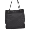 Authentic GUCCI Vintage Shoulder Tote Bag GG Canvas Leather 109141 Black 0651K