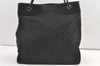 Authentic GUCCI Vintage Shoulder Tote Bag GG Canvas Leather 109141 Black 0651K