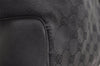 Authentic GUCCI Vintage Shoulder Tote Bag GG Canvas Leather 109141 Black 0651K