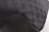 Authentic GUCCI Vintage Shoulder Tote Bag GG Canvas Leather 109141 Black 0651K