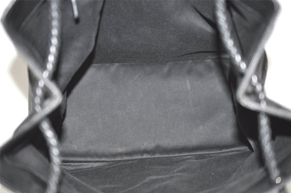 Authentic GUCCI Vintage Shoulder Tote Bag GG Canvas Leather 109141 Black 0651K