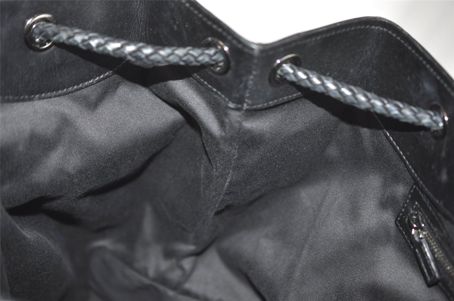 Authentic GUCCI Vintage Shoulder Tote Bag GG Canvas Leather 109141 Black 0651K