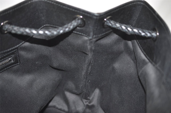 Authentic GUCCI Vintage Shoulder Tote Bag GG Canvas Leather 109141 Black 0651K