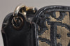 Authentic Christian Dior Trotter Shoulder Bag Canvas Leather Blue Junk 0654K