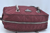 Authentic PRADA Nylon Tessuto Leather Chain Shoulder Hand Bag Bordeaux 0655H
