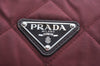 Authentic PRADA Nylon Tessuto Leather Chain Shoulder Hand Bag Bordeaux 0655H