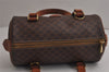 Authentic CELINE Macadam Blason Pattern 2Way Hand Bag PVC Leather Brown 0655K