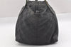 Authentic GUCCI Web Sherry Line Tote Bag GG Canvas Leather 131228 Black 0656J