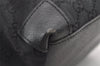 Authentic GUCCI Web Sherry Line Tote Bag GG Canvas Leather 131228 Black 0656J