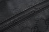 Authentic GUCCI Web Sherry Line Tote Bag GG Canvas Leather 131228 Black 0656J