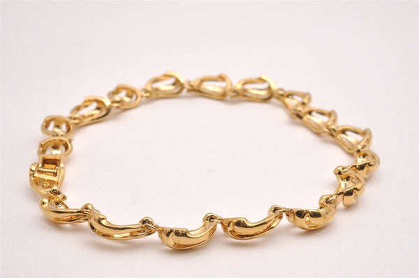 Authentic NINA RICCI Vintage Choker Necklace Accessory Gold Junk 0657J