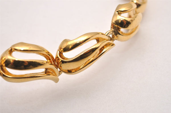 Authentic NINA RICCI Vintage Choker Necklace Accessory Gold Junk 0657J