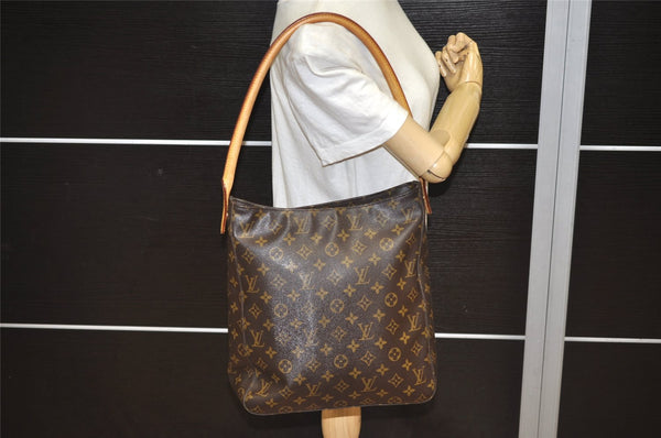 Authentic Louis Vuitton Monogram Looping GM Shoulder Bag M51145 LV Junk 0657K