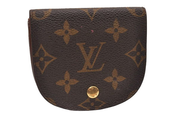 Authentic Louis Vuitton Monogram Porte Monnaie Gousset M61970 Coin Purse 0658J