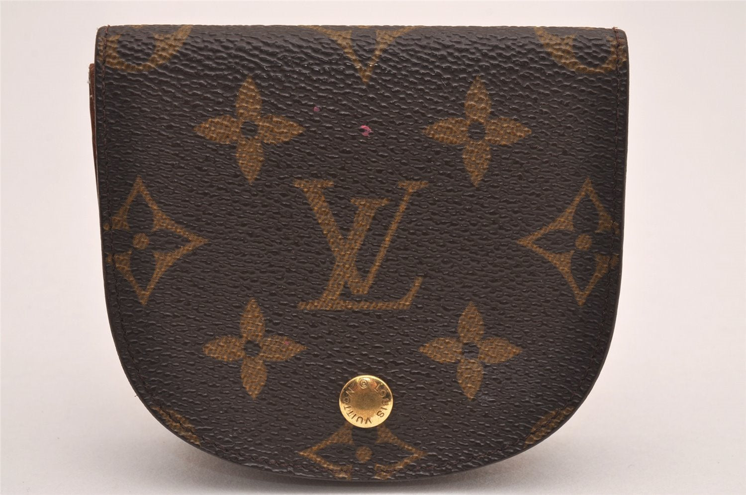 Authentic Louis Vuitton Monogram Porte Monnaie Gousset M61970 Coin Purse 0658J