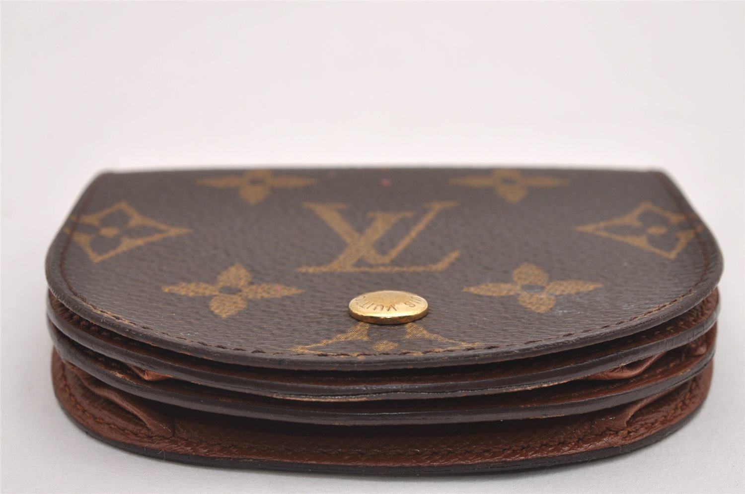 Authentic Louis Vuitton Monogram Porte Monnaie Gousset M61970 Coin Purse 0658J