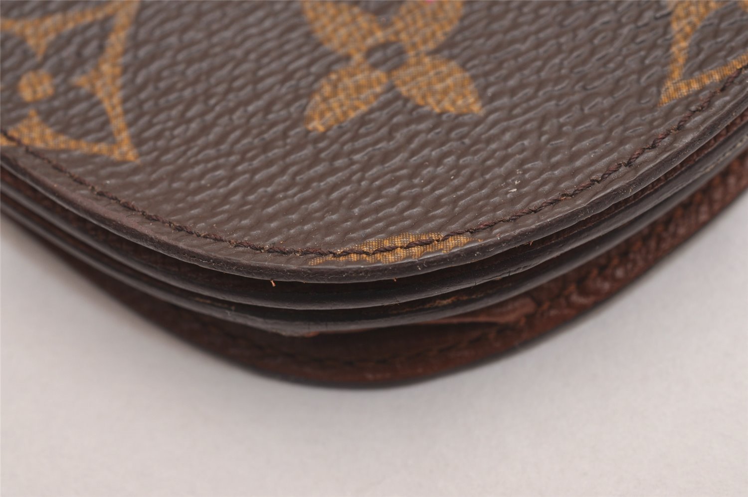 Authentic Louis Vuitton Monogram Porte Monnaie Gousset M61970 Coin Purse 0658J