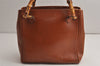 Authentic GUCCI Bamboo 2Way Shoulder Hand Bag Purse Leather Brown Junk 0659K