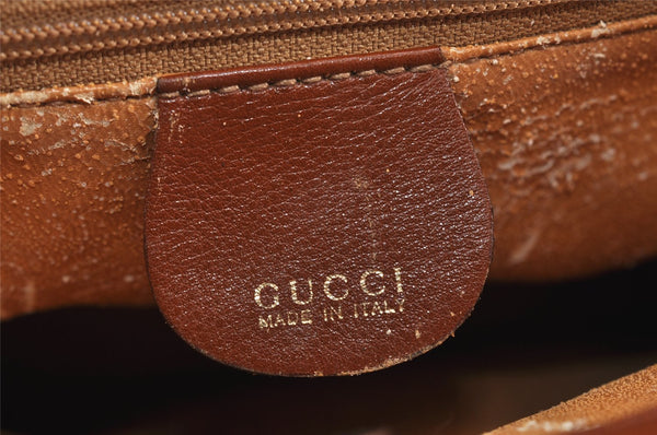 Authentic GUCCI Bamboo 2Way Shoulder Hand Bag Purse Leather Brown Junk 0659K