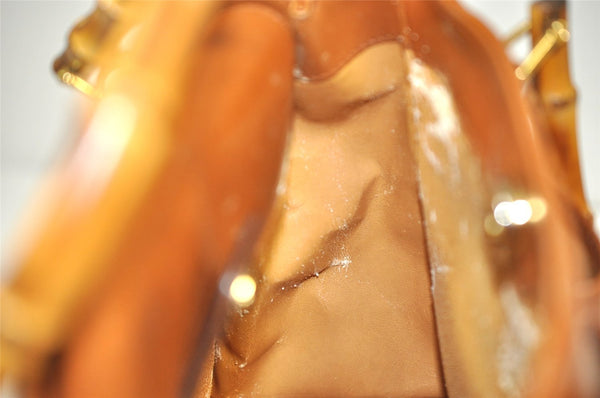 Authentic GUCCI Bamboo 2Way Shoulder Hand Bag Purse Leather Brown Junk 0659K