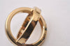 Authentic HERMES Scarf Ring Cosmos Bijouterie Fantaisie Gold Tone Box 0660J