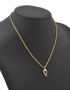Authentic NINA RICCI Gold Tone Imitation Pearl Rhinestone Chain Necklace 0661J