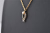 Authentic NINA RICCI Gold Tone Imitation Pearl Rhinestone Chain Necklace 0661J