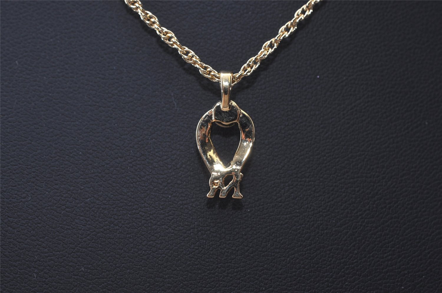 Authentic NINA RICCI Gold Tone Imitation Pearl Rhinestone Chain Necklace 0661J