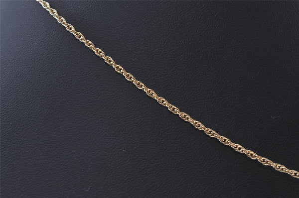 Authentic NINA RICCI Gold Tone Imitation Pearl Rhinestone Chain Necklace 0661J