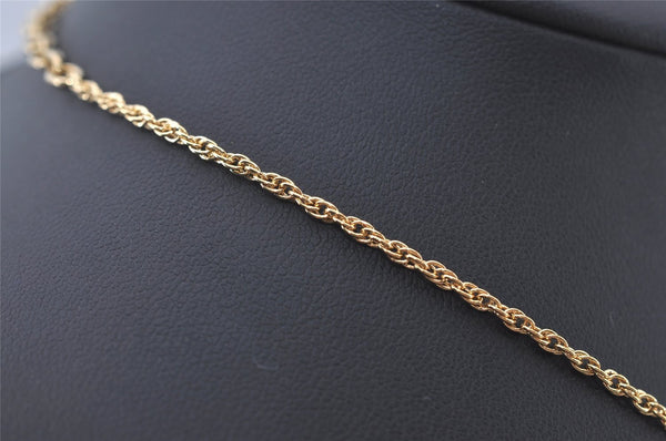 Authentic NINA RICCI Gold Tone Imitation Pearl Rhinestone Chain Necklace 0661J