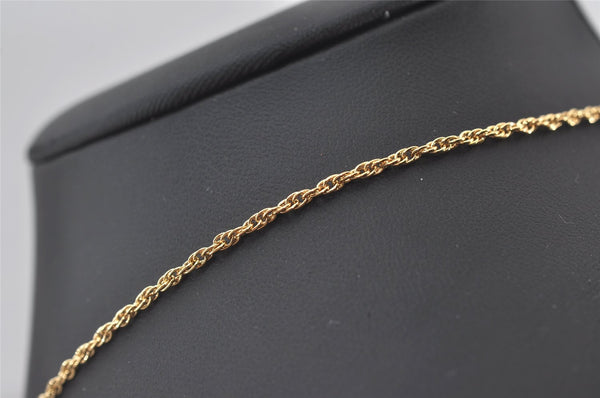 Authentic NINA RICCI Gold Tone Imitation Pearl Rhinestone Chain Necklace 0661J