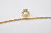 Authentic NINA RICCI Gold Tone Imitation Pearl Rhinestone Chain Necklace 0661J