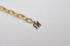 Authentic NINA RICCI Gold Tone Imitation Pearl Rhinestone Chain Necklace 0661J