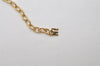Authentic NINA RICCI Gold Tone Imitation Pearl Rhinestone Chain Necklace 0661J