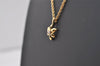 Authentic NINA RICCI Vintage Gold Tone Flower Motif Chain Pendant Necklace 0662J