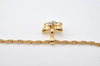 Authentic NINA RICCI Vintage Gold Tone Flower Motif Chain Pendant Necklace 0662J