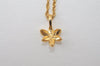 Authentic NINA RICCI Vintage Gold Tone Flower Motif Chain Pendant Necklace 0662J