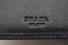 Authentic PRADA Vintage Saffiano Leather Bifold Wallet Purse Black 0664J