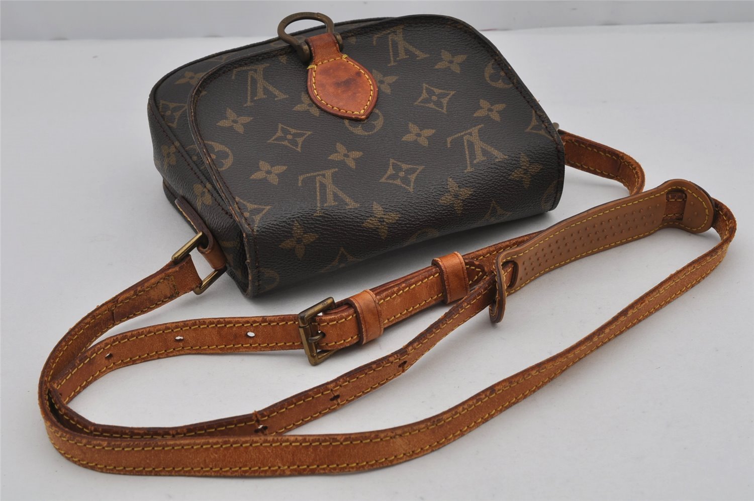 Authentic Louis Vuitton Monogram Saint Cloud PM M51244 Shoulder Cross Bag 0664K