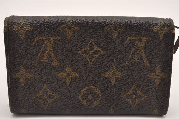 Auth Louis Vuitton Monogram Porte Monnaie Billets Tresor Wallet Old Model 0665J