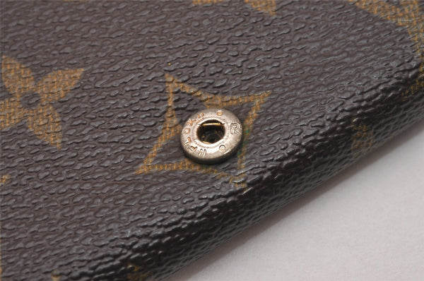 Auth Louis Vuitton Monogram Porte Monnaie Billets Tresor Wallet Old Model 0665J