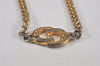 Authentic Christian Dior Chain Bracelet Rhinestone Gold Tone CD 0665L