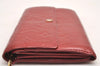 Authentic Louis Vuitton Vernis Portefeuille Sarah Wallet Red M93530 LV 0666J